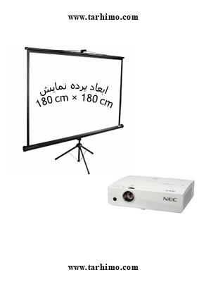 video projector with screen projection