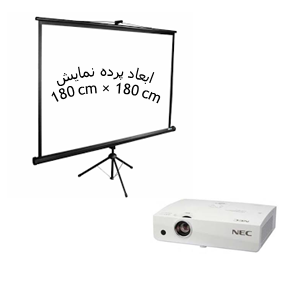 video projector with screen projection