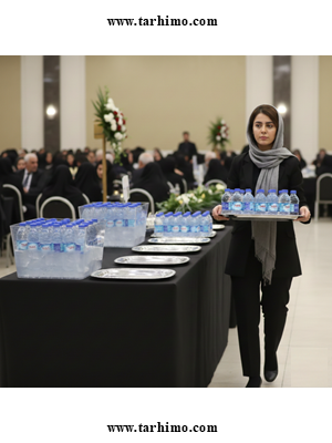 serving mineral water